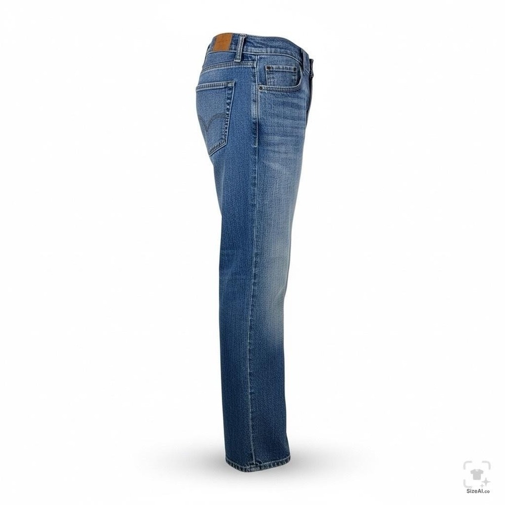 Levis 527 Jeans Teens 33x28 Blue Medium Wash Bootcut Slim Denim Zip Fly - Picture 3 of 14